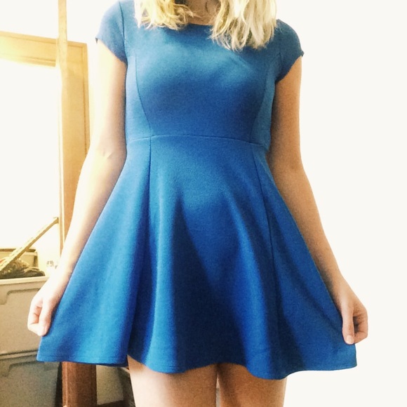 Textured Fit and Flare Dress - Picture 2 of 5